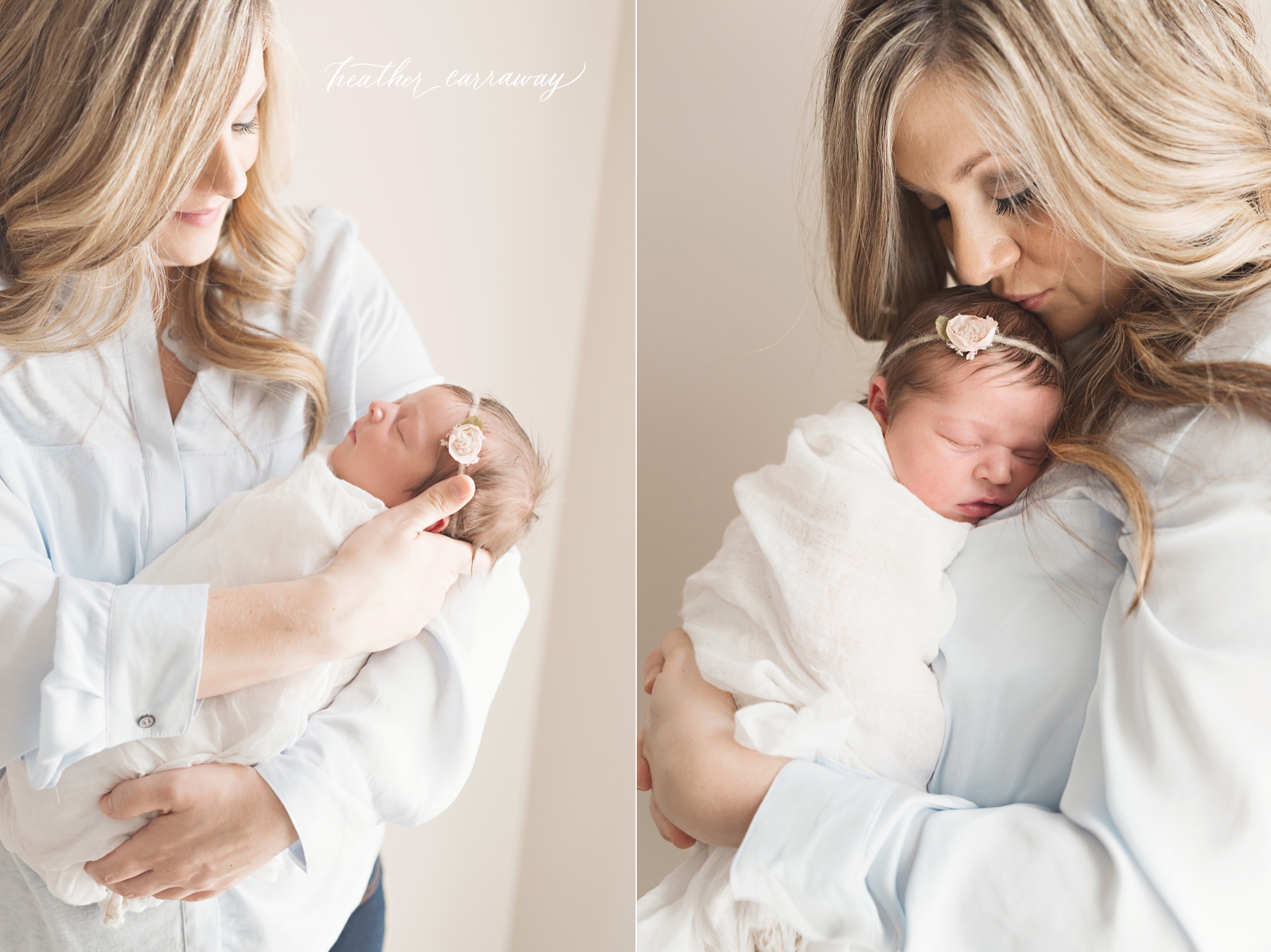atlanta baby lifestyle photographer, mom and baby, mom and newborn, cream and blue newborn photos