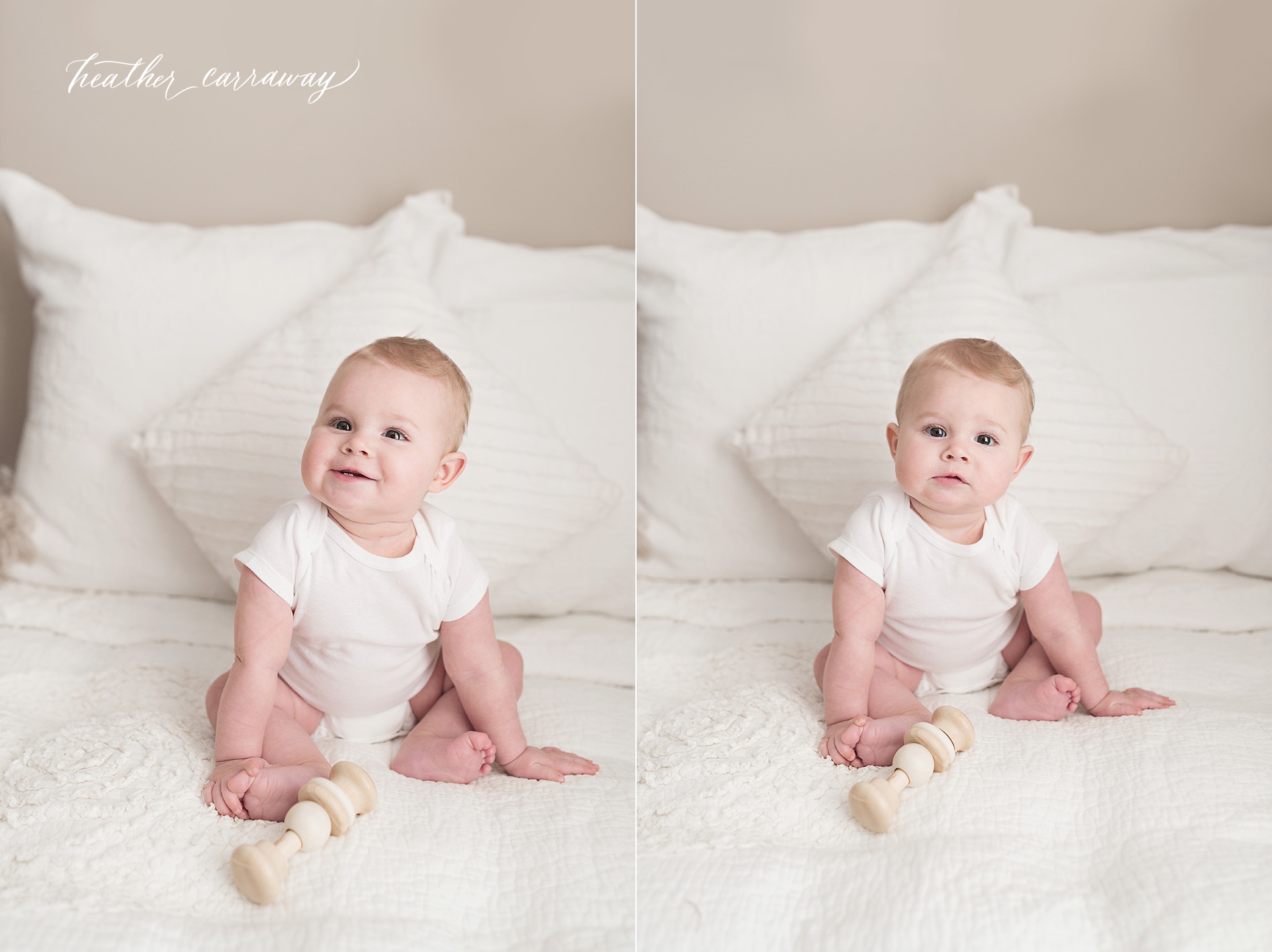 baby in all white, atlanta baby photographer